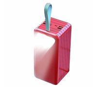 Chargeur Portable Power Bank - Écran LCD, 3 entrées, 4 Sorties, Charge Rapide - Batterie Externe pour appareils Mobiles - Rouge, 80 000 mAh
