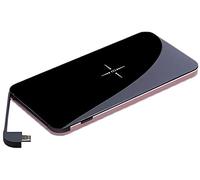 Chargeur Portable sans Fil 10 000 mAh, Batterie Externe à Induction, avec écran LED numérique et Double entrée, Compatible avec 99% des appareils USB et Tous Les appareils compatibles, Pi