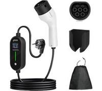 Chargeur Portable Type 2 SZSMART RM0 pour Voiture Électrique,Monophasé,Courant Réglable 8-16A, 3,7 kW, Câble 3m, Prise Schuko