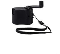 Chargeur portable USB à manivelle avec dynamo manuelle pour téléphones portables et appareils numériques, léger pour voyage et utilisation (noir)