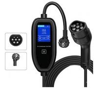 Chargeur Portable Voiture Électrique SZSMART K09 Type 2 16A 3.5kW Monophasé 5m Prise Schuko APP Télécommande IP55