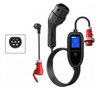 Chargeur Portable Voiture Électrique Type 2 SZSMART K09, Monophasé, Prise CEE + Adaptateur Schuko, 11kW 16A Réglable, APP, 5m