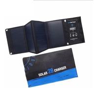 Chargeur Portatif De Panneau Solaire, Chargeur Solaire Pliable 28W avec Panneau Solaire Sunpower pour Smartphone, 3 Ports USB (5V / 3A Max)