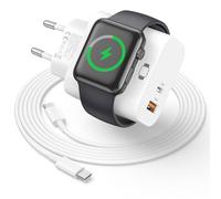 Chargeur pour Apple Watch, 20W Chargeur iPhone Rapide avec 2M USB C Câble, Ultra Rapide iWatch Chargeurs Montre à Deux Ports pour Apple Watch Serie 10/9/8/7/6/5/Ultra/SE, pour iPhone 16e/16/15/14/13