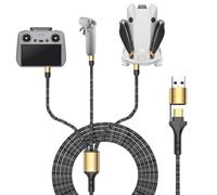 Chargeur pour DJI Mini 4 Pro/Mini 3 Pro/Mavic 3 Pro/Air 3/Avata/Mini 2/FPV Drone 3 en 2 5 A Câble de charge rapide USB C Compatible avec télécommande RC/RC 2/RC Pro Batterie Nylon Câble tressé 1,5 m