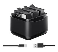 Chargeur pour DJI Osmo 360/Action5 Pro, boîtier de Charge Rapide pour Batterie d'appareil Photo, Chargeur Triple avec Rangement