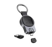 Chargeur pour Google Pixel Watch 3/2 & Fitbit Ace LTE/Versa 4/3/Sense 2/1, | Rotatable USB C & USB A Travel Chargement, Cordless Charger with Keychain, SwanScout 510G2