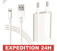 Chargeur pour IPhone 8, 6, 6S, 7, 7 Plus, 10, XR, XS, SE, IPod Touch 5G, Max Adaptateur Telephone Connecteur avec Câble USB Prise