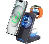 Chargeur pour MagSafe, Station de Charge 3 en 1 pour iPhone 16/15/14/13/12/Plus/Pro Max, Chargeur sans Fil pour iWatch