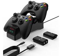 Chargeur pour Manette Xbox 360 (Nouvelle Version), Station de Charge avec 2 Batteries Rechargeables pour Manette Xbox 360 360E/360S