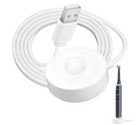 Chargeur pour Oral B IO7 IO8 IO9 USB Base de Chargement Magnétique pour Braun Oral B IO Série 7/8/9 Station de Charge Modèle 3768 IPX6 pour Brosse à Dent Électrique Imperméable Antidérapant Blanc 1M