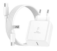 Chargeur pour Samsung Charge Rapide 45W, Chargeur USB C Rapide pour Samsung Galaxy S24 Ultra S23 S22 S21 S20 Note,Chargeur Rapide pour Samsung Prise USB C Adaptateur Secteur USB Type C avec Câble 2M