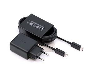 Chargeur pour Samsung EP-TA845 45W pour Samsung Note 10 Note 10 Plus Tab S7 Tab S7 Plus Galaxy S20 Ultra S20 Ultra 5G S10 Lite Power Delivery Fast Charge Câble avec chiffon de nettoyage d'écran Mungoo