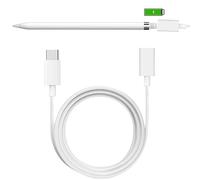 Chargeur pour stylet Apple, adaptateur USB-C vers Apple Pencil 1 m, compatible avec Apple Pencil 1ère génération, iPad 10e génération/Mini/Air/Pro 11/12,9" (USB C vers Lightning femelle, 1,9 m)