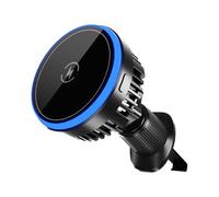 Chargeur pour support de téléphone de voiture - Chargeur magnétique pour téléphone portable - Chargeur de voiture 15 W - Charge rapide - Chargeur sans fil - Support de téléphone pour route cahoteuse