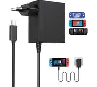 Chargeur pour Switch Nintendo, 39W Adaptateur Secteur Console Switch OLED/Lite/Dock/Manette, PD Chargeur Switch Support Mode TV et contrôleur Dock&Pro Charger Rapide USB Type C Alimentation15V / 2.6A