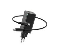 Chargeur pour téléphone mobile GaN Type-C USB 45W Avec Type-C T0 Type-C 60W Câble 1m noir