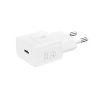 Chargeur pour téléphone mobile Samsung Chargeur secteur RAPIDE 25W, Port USB Type C Blanc