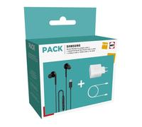 Chargeur pour téléphone mobile Samsung Pack Kit Pieton usb-c AKG blanc + Chargeur 45W blanc + câble usb-c blanc