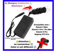 Chargeur pour trottinette électrique Xiaomi 5 Max , Xiaomi 4 Pro , Xiaomi 4 Pro Max,Xiaomi 5 Pro,Segway ZT3 Pro