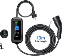 Chargeur pour véhicules électriques, contrôle intelligent de l'application Tuya, options de courant réglables, Beige, TYP2