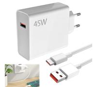 Chargeur pour Xiaomi 45w, Chargeur pour Xiaomi Charge Rapide avec Câble USB C 2M pour Redmi Note 14 Pro, 14, 13, 12, POCO X7, Redmi 14C 13C 12C A3 POCO C75 C65 M6