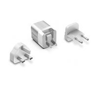 - Chargeur Rapide USB-C 20W - sans Câble - 3 Prises Incluses (EU/US/UK) - Gris