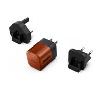 Chargeur Power Delivery - 20W - EU/UK/US - Marron