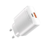 Chargeur Prise 2 Port Type C Rapide Compatible avec Apple iPhone 17 16 15 14, Adaptateur Secteur Universel Embout USB-C Bloc pour Samsung Galaxy et Xiaomi Redmi Google Pixel Telephone Portable/Watch