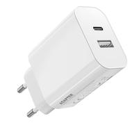 Chargeur Prise 2 Port Type C Rapide pour Apple iPhone 17 16 15 14 13, Adaptateur Secteur Universel Embout USB-C Bloc pour Samsung Galaxy et Xiaomi Redmi Google Pixel Telephone Portable/Watch