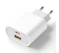 Chargeur Prise USB C,2-Port 25W Chargeur USB Multiple Secteur Adaptateur pour iPhone 17 16 15 14 13 12 11 Pro/Pro Max/Plus,Mini X XS XR SE 8 7 6S, iPad, Samsung Galaxy S25 S24 S23 S22 S21 S20 Ultra