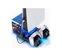 Chargeur PS5 avec ventilateur pour PlayStation 5, chargeur de manette PS5 avec indicateur LED, station de charge