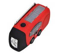Chargeur Radio AM/FM/NOAA à énergie solaire, manivelle, lampe de poche d'urgence à LED, batterie d'alimentation