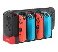 Chargeur - RAIDEN TRADE FR - Nintendo Switch - 4 emplacements - Compatible Switch OLED - Noir