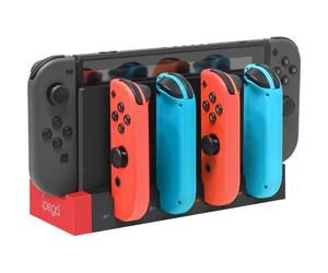 Chargeur - RAIDEN TRADE FR - Nintendo Switch - 4 emplacements - Compatible Switch OLED - Noir