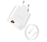 Chargeur Rapide 100W Supercharge avec Câble USB C 6A 1m pour Honor 200 Pro Magic 7 Pura 70 Mate 60 Pro, Chargeur USB C PD 2 Ports 100W Compatible avec Huawei P60 Pro Pura 70 Ultra Honor 200 Lite