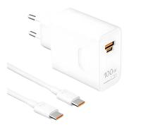 Chargeur Rapide 100W Supercharge avec Câble USB C 6A Original pour Honor 200 Lite 200 Pro 90 90 Lite Magic6 Magic7 X8 X9 Magic V2 Pad 9 Adaptateur Secteur Universel Haute Vitesse,avec 1m câble CC 6A