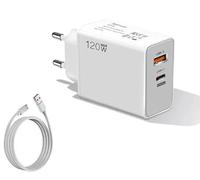Chargeur rapide 120 W, câble USB type C PD, adaptateur de charge rapide 3,0 pour iPhone, Android Compatible Xiaomi Mi14 Mi13T Mi13 13 Pro Mi12 12 Pro Mi11 Mi10 Redmi Note 13 12 11 10 9