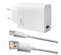 Chargeur Rapide 120W avec Câble USB-C 1M, Bloc Chargeur USB pour Xiaomi 15, 14 Ultra,13T Pro, 12T, 13 Pro, Redmi K60 Ultra Note 13 Black Shark 5, Poco F6 F5 F4 GT X6 X5, Adaptateur Charge Rapide