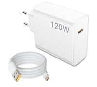 Chargeur Rapide 120W avec Câble USB-C 1M, Chargeur Turbo 6A Compatible avec 15, 14T Pro, 14 Ultra, 13T, 13, 12T, 12, Red Note 13 Pro+, POCO X7, X4 GT, F6, Pad 7, Pad 6