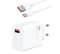Chargeur Rapide 120W USB C avec Câble 1M pour Xiaomi 14, 13, 12 Pro, 12S Lite, Redmi Note 14, 13, 12, 11 Plus, Black Shark 3, 4, 5, Poco F6 Pro, X5, X4 GT, Mi Pad 5, Turbo Chargeur 6A, Adaptateur Sect