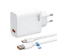 Chargeur rapide 120W USB Chargeur secteur avec câble de charge Type C 6A pour Xiaomi 15 14 Ultra/14/14T/13T/13/13 Lite, Redmi Note 15 14 13 12 11 10 Pro 5G, Poco F7 X7 X6 M6 X5 Pro USB Chargeurs de