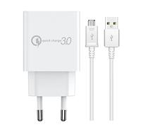 Chargeur rapide 18 W pour Samsung - Câble de charge rapide - 1,5 m - Adaptateur secteur pour Samsung Galaxy S7 S7 Edge S6 S5 A10 A03 A02 A01 A6 A6+ 2018 Xcover4 3 J4+ J6+ A3 A5 Galaxy Tab A10.1/A 7.0