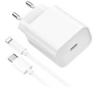Chargeur rapide 20W + Cable Long pour iPad 4 5 6 7 8 9 iPad Air Génération 1 2 3 iPad Pro 1ère 2 ème génération iPad mini 1 2 3 4 5 - 2 mètres - Straße Tech ® Blanc G