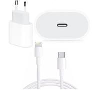 Chargeur Rapide 20W + Cable USB-C Lightning pour iPhone 12-12 MINI-12 PRO-12 PRO MAX-11-11 PRO-11PRO MAX-X-XS-XR-SE
