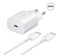 Chargeur Rapide 20W USB-C + Câble USB-C vers USB-C pour Samsung Galaxy S22 Plus 5G SM-S906B 6.6"" Blanc - Yuan Yuan