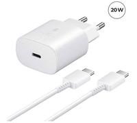 Chargeur Rapide 20W - Yuan Yuan - iPhone 15 6.1"" - USB-C - Câble 1M - Blanc
