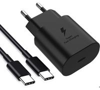 Chargeur Rapide 25W + Câble USB-C Pour Samsung S22 PLUS-S22 ULTRA-S21 FE 5G-S21 PLUS-S21 ULTRA-S20 FE-S20 PLUS-Note 20-A53 Xiaomi