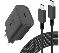 Chargeur rapide 25W Prise Cable USB Type C Charge pour Samsung Galaxy S25 S24 S23 S22 S21 S20 Plus Ultra Note 20 10 Ultra A52 A53