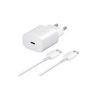 Chargeur Rapide 25W USB-C + Câble USB-C vers USB-C pour